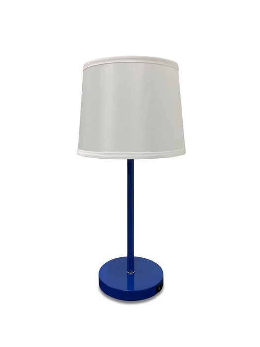 House of Troy S550-COSN One Light Table Lamp, Colbalt/Satin Nickel