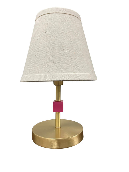 House of Troy B203-SB/OR One Light Accent Lamp, Satin Brass/Orchid