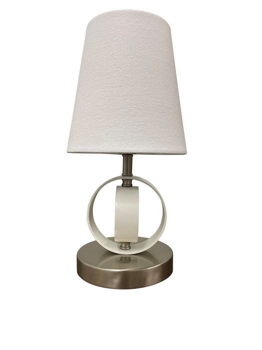 House of Troy B209-SN/WT One Light Accent Lamp, Satin Nickel/White