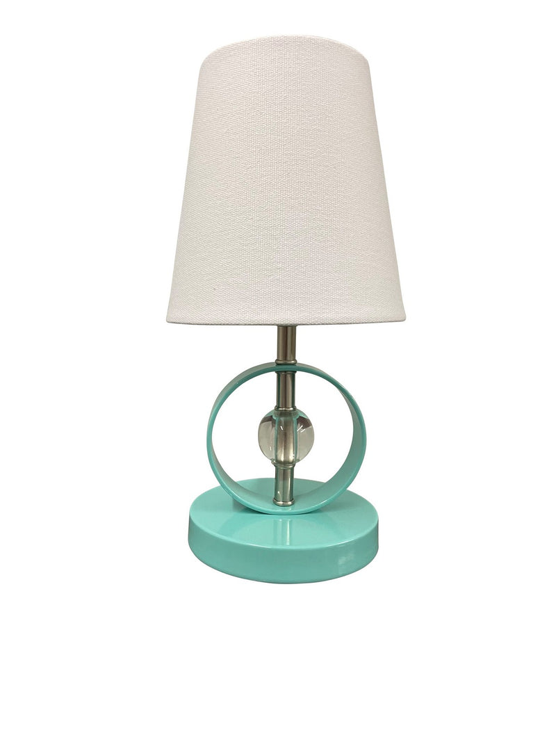 House of Troy B210-SN/MT One Light Accent Lamp, Satin Nickel/Mint