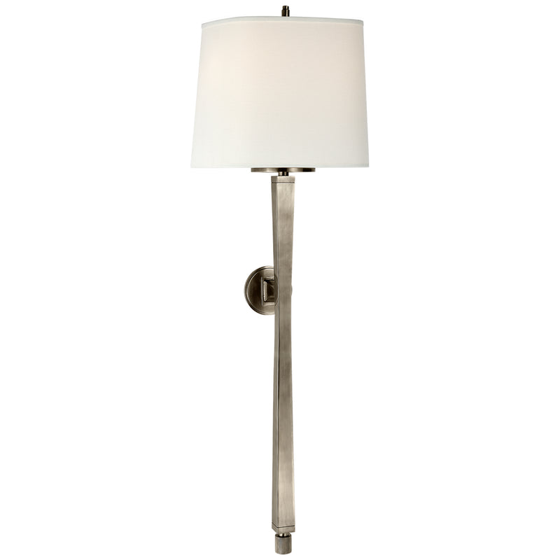Visual Comfort Signature TOB 2741AN-L Two Light Wall Sconce, Antique Nickel