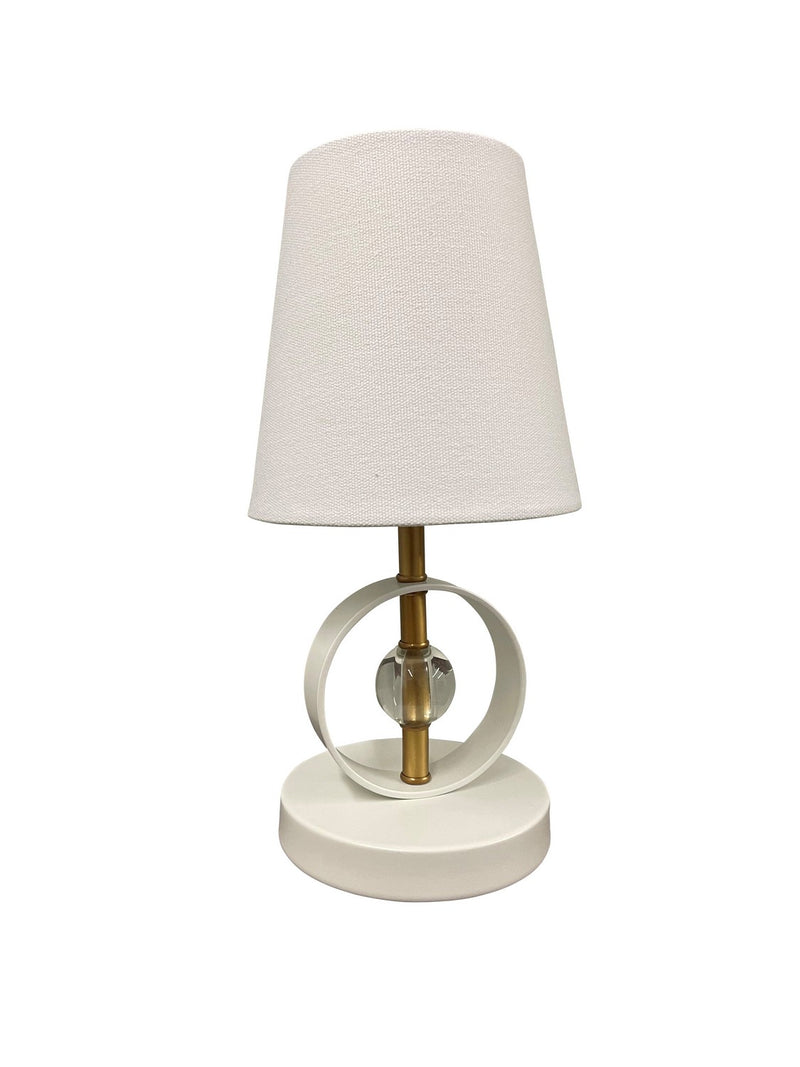 House of Troy B210-WB/WT One Light Accent Lamp, Weathered Brass/White