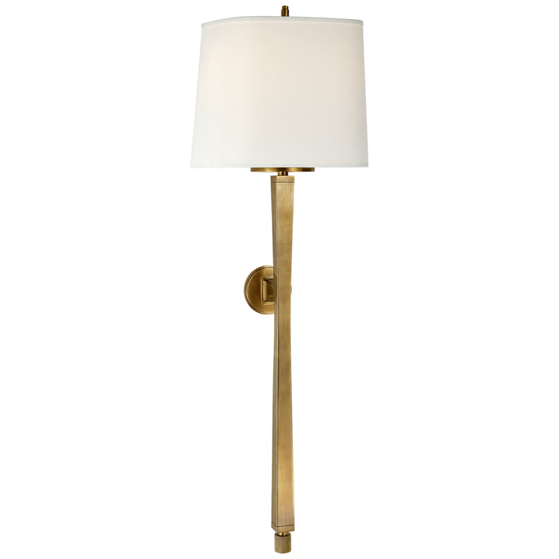 Visual Comfort Signature TOB 2741HAB-L Two Light Wall Sconce, Hand-Rubbed Antique Brass
