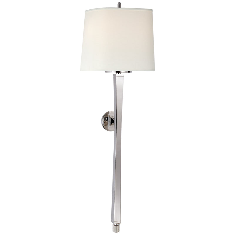 Visual Comfort Signature TOB 2741PN-L Two Light Wall Sconce, Polished Nickel