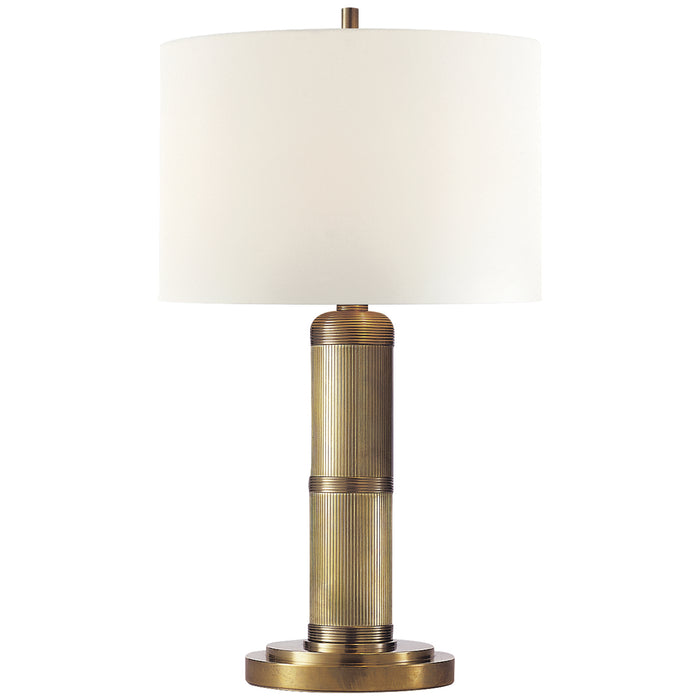 Visual Comfort Signature TOB 3000HAB-L Two Light Table Lamp, Hand-Rubbed Antique Brass