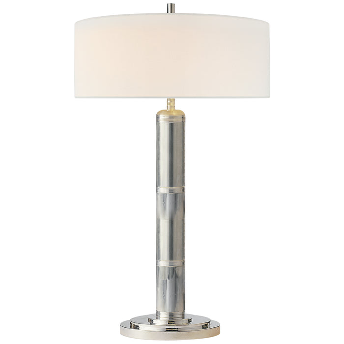 Visual Comfort Signature TOB 3001PN-L Two Light Table Lamp, Polished Nickel