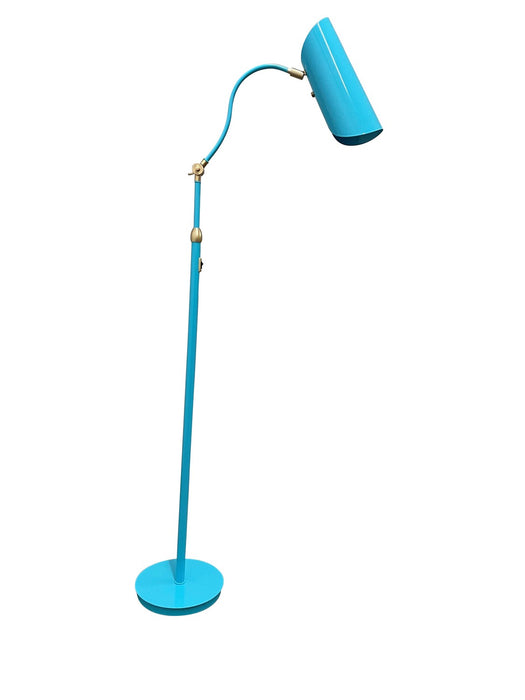 House of Troy L300-AZSB LED Floor Lamp, Azure/Satin Brass