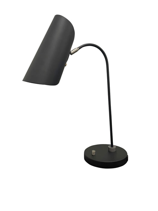 House of Troy L350-BLKSN One Light Table Lamp, Black/Satin Nickel