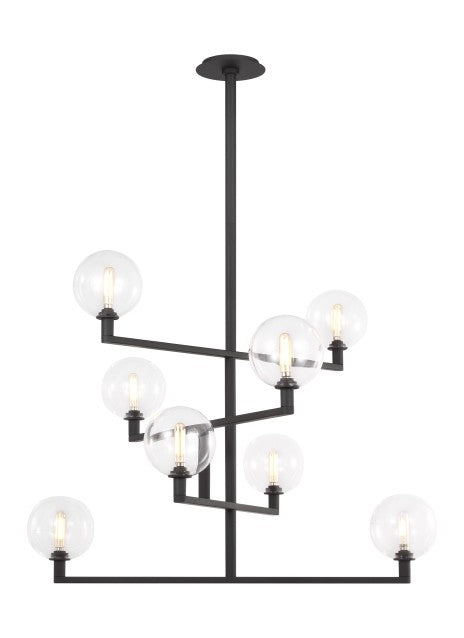 Visual Comfort Modern 700GMBCB-LED927 LED Chandelier, Nightshade Black