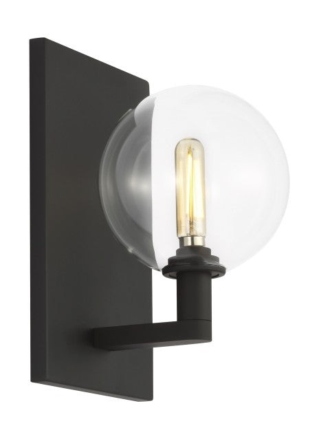 Visual Comfort Modern 700WSGMBSCB One Light Wall Sconce, Nightshade Black