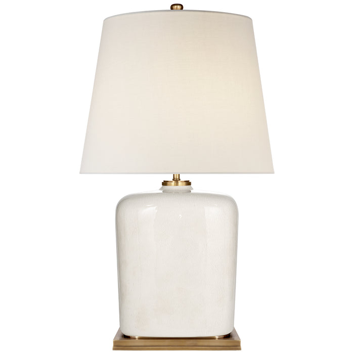 Visual Comfort Signature TOB 3804TS-L Two Light Table Lamp, Tea Stain Crackle