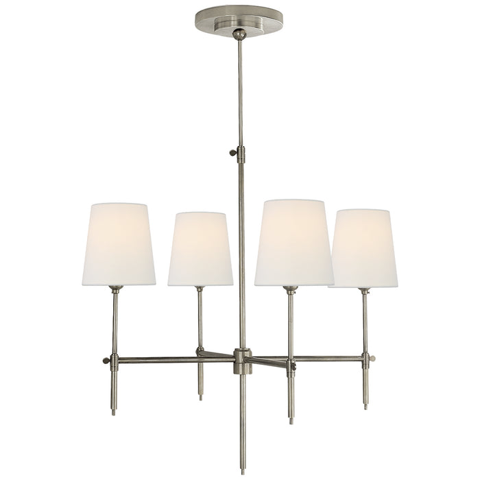 Visual Comfort Signature TOB 5002AN-L Four Light Chandelier, Antique Nickel