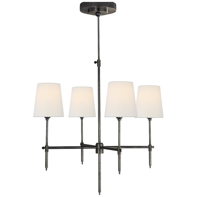 Visual Comfort Signature TOB 5002BZ-L Four Light Chandelier, Bronze
