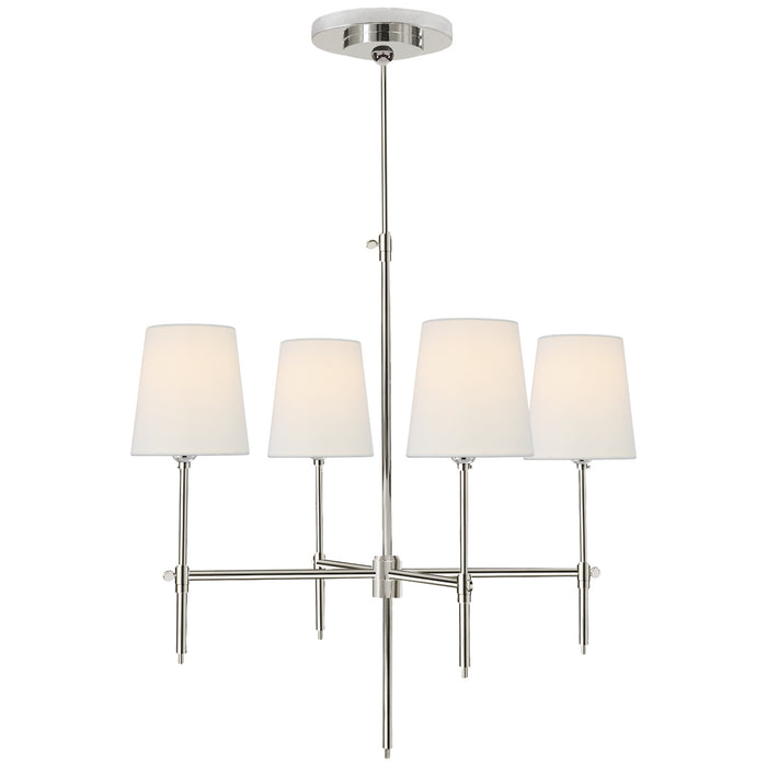 Visual Comfort Signature TOB 5002PN-L Four Light Chandelier, Polished Nickel