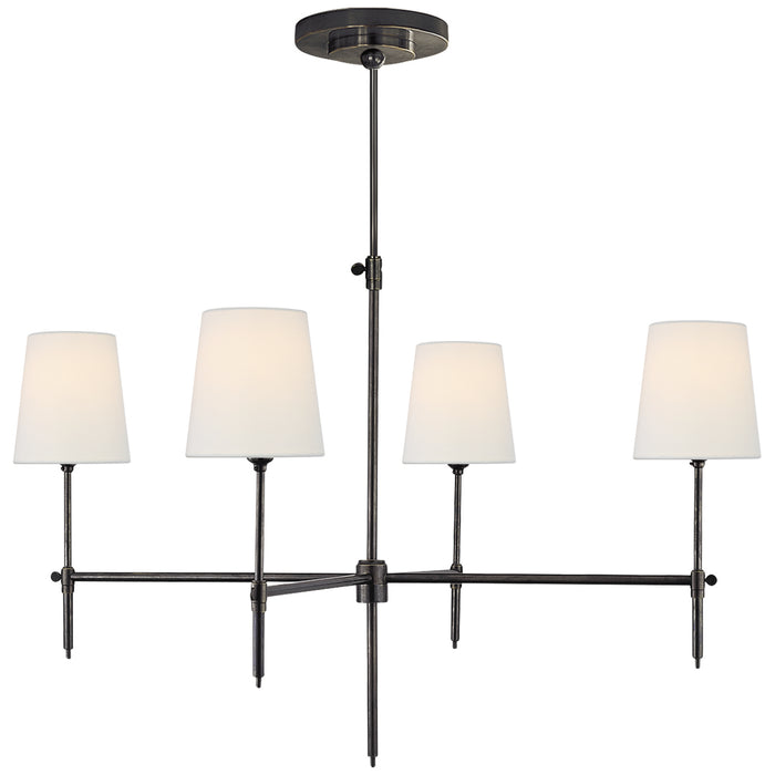 Visual Comfort Signature TOB 5003BZ-L Four Light Chandelier, Bronze