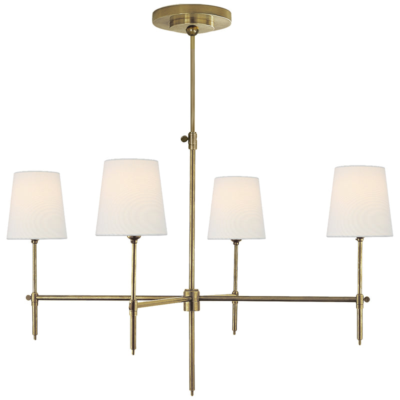 Visual Comfort Signature TOB 5003HAB-L Four Light Chandelier, Hand-Rubbed Antique Brass