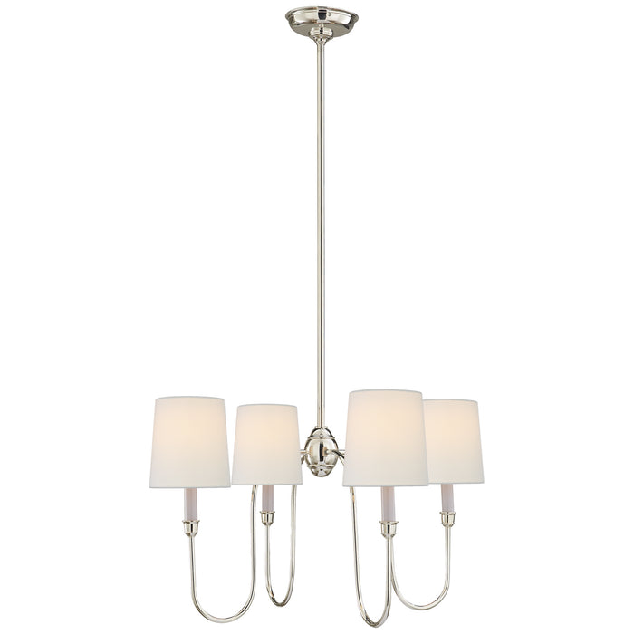 Visual Comfort Signature TOB 5007PN-L Four Light Chandelier, Polished Nickel