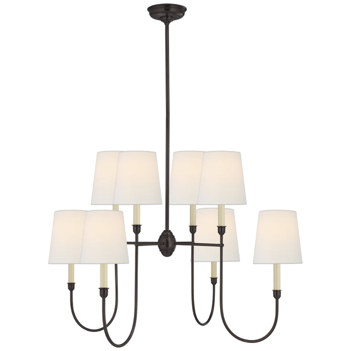 Visual Comfort Signature TOB 5008BZ-L Eight Light Chandelier, Bronze