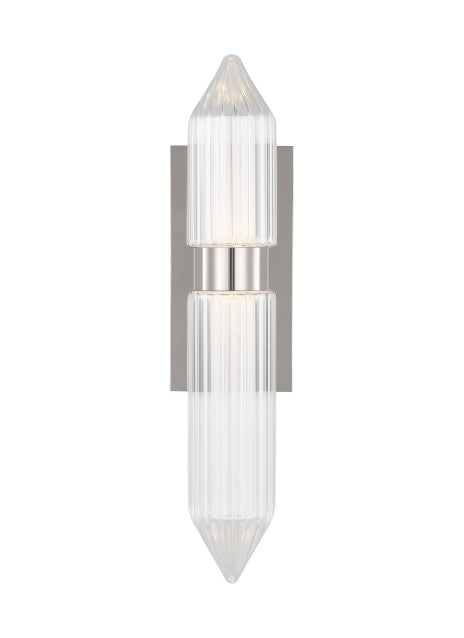 Visual Comfort Modern 700WSLGSN18N-LED927 LED Wall Sconce, Polished Nickel