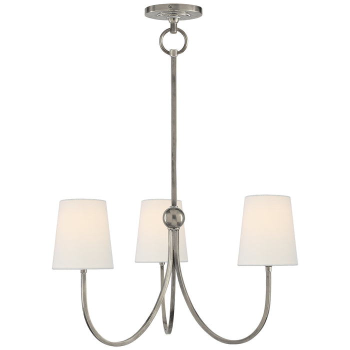 Visual Comfort Signature TOB 5009AN-L Three Light Chandelier, Antique Nickel