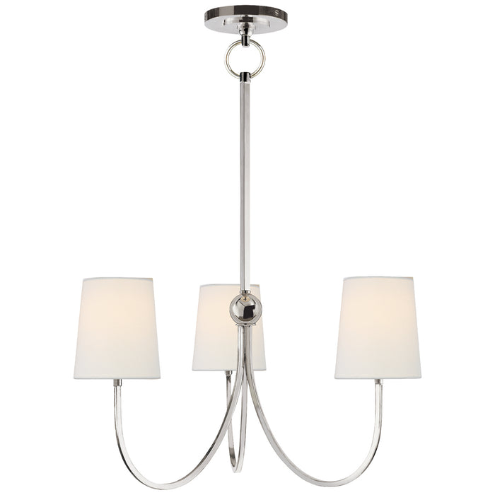 Visual Comfort Signature TOB 5009PN-L Three Light Chandelier, Polished Nickel