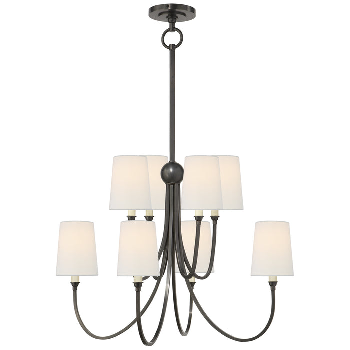 Visual Comfort Signature TOB 5010BZ-L Eight Light Chandelier, Bronze