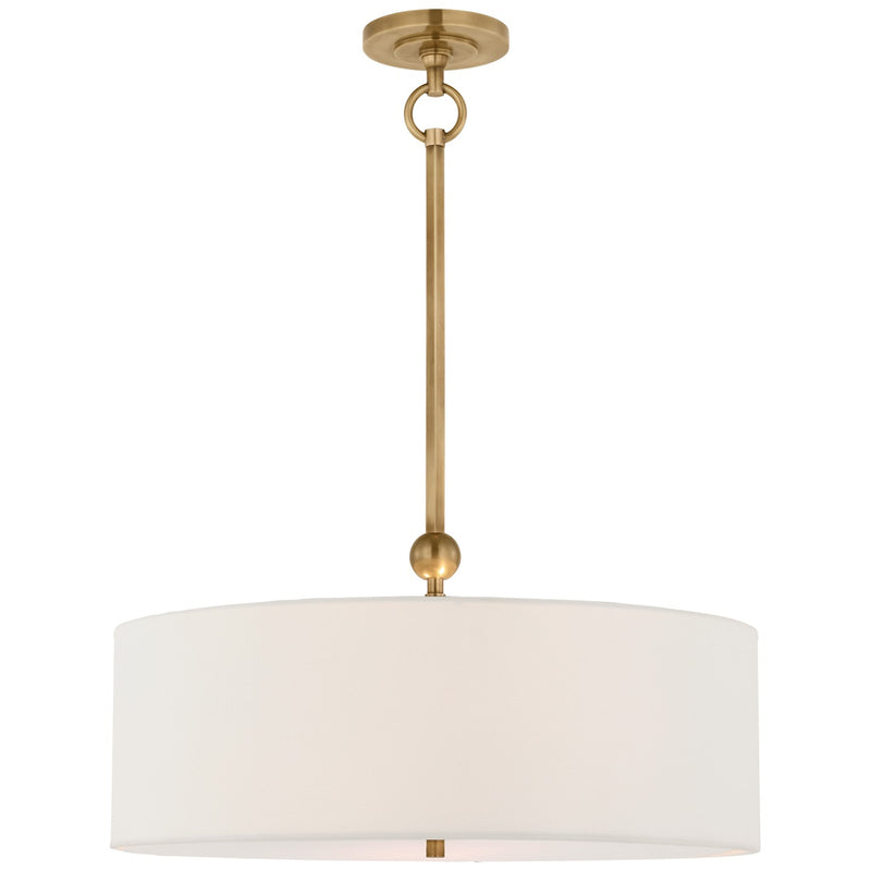 Visual Comfort Signature TOB 5011HAB-L Two Light Hanging Lantern, Hand-Rubbed Antique Brass