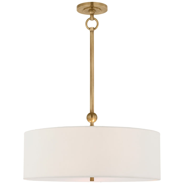 Visual Comfort Signature TOB 5011HAB-L Two Light Hanging Lantern, Hand-Rubbed Antique Brass