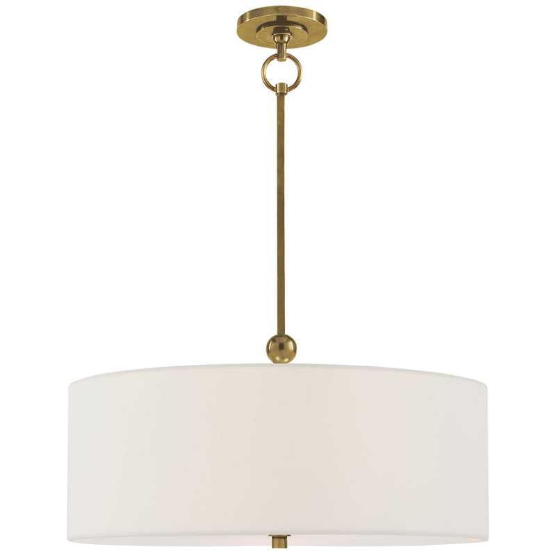 Visual Comfort Signature TOB 5011HAB-L Two Light Hanging Lantern, Hand-Rubbed Antique Brass
