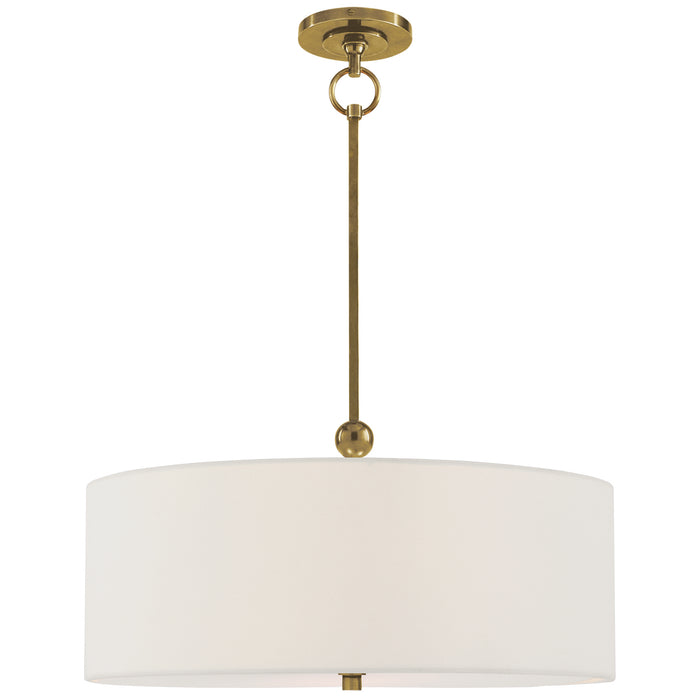 Visual Comfort Signature TOB 5011HAB-L Two Light Hanging Lantern, Hand-Rubbed Antique Brass