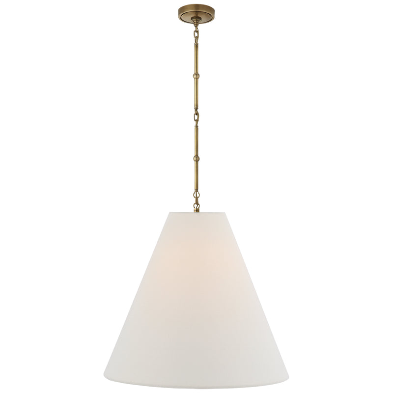 Visual Comfort Signature TOB 5014HAB-L Two Light Hanging Lantern, Hand-Rubbed Antique Brass