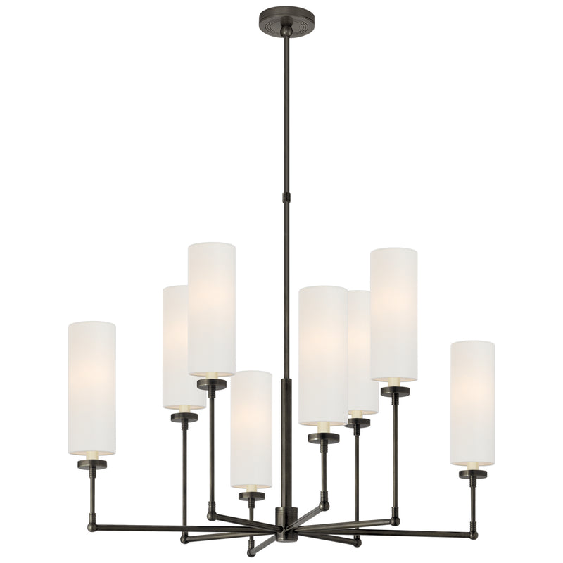 Visual Comfort Signature TOB 5016BZ-L Eight Light Chandelier, Bronze