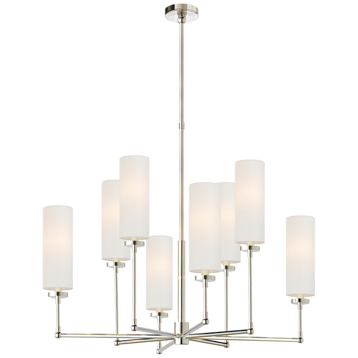 Visual Comfort Signature TOB 5016PN-L Eight Light Chandelier, Polished Nickel