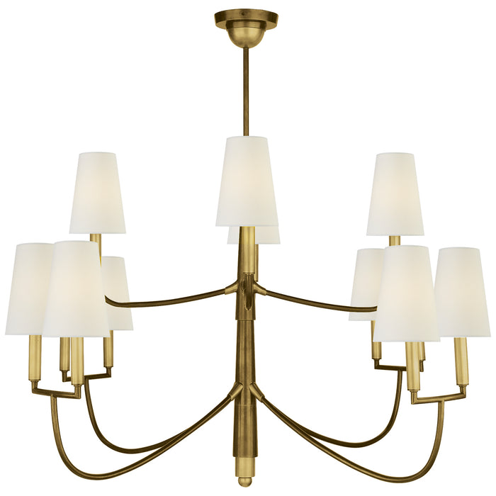 Visual Comfort Signature TOB 5017HAB-L 12 Light Chandelier, Hand-Rubbed Antique Brass