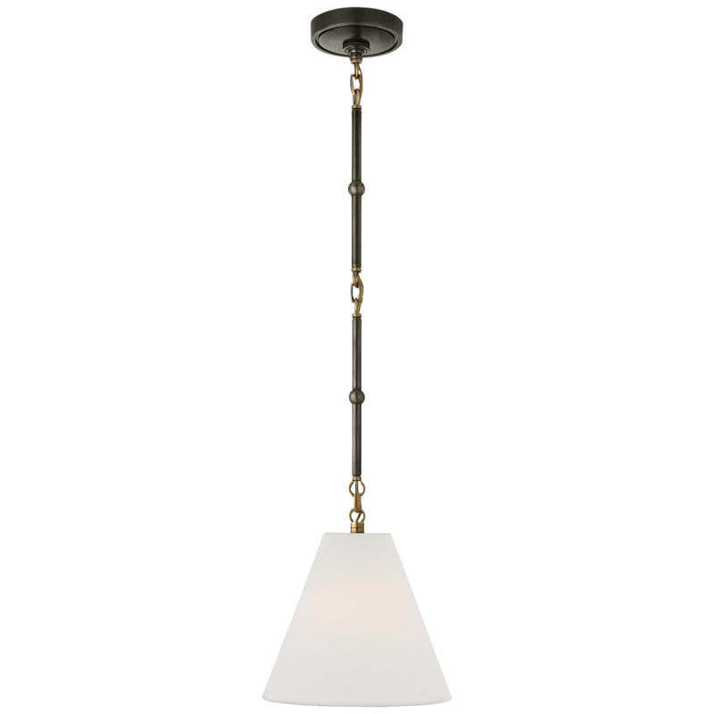 Visual Comfort Signature TOB 5089BZ/HAB-L One Light Hanging Lantern, Bronze with Antique Brass