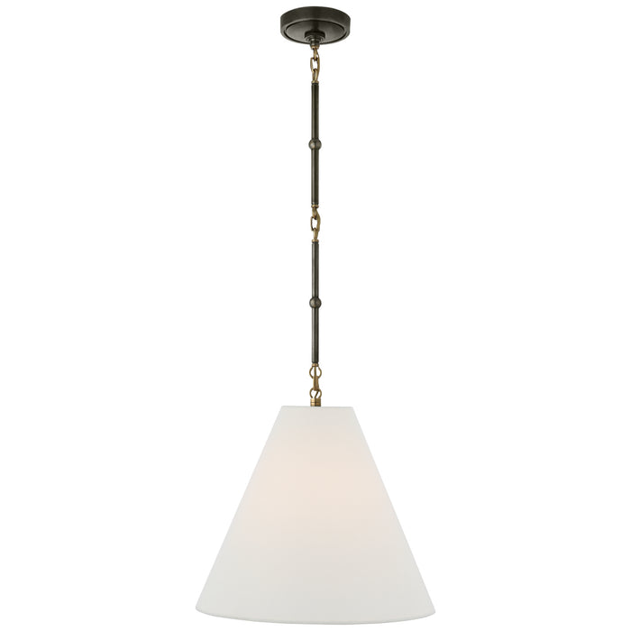 Visual Comfort Signature TOB 5090BZ/HAB-L One Light Hanging Lantern, Bronze with Antique Brass