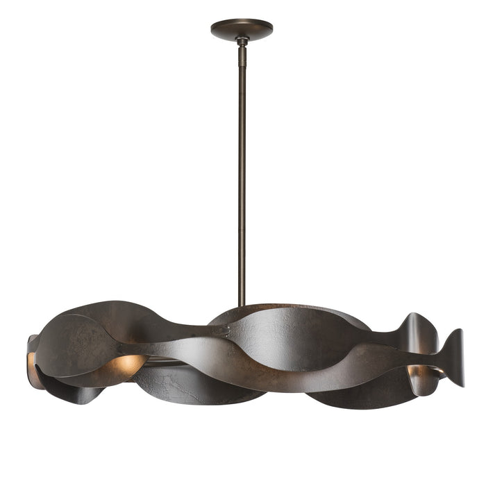 Hubbardton Forge 132160-SKT-MULT-07 Six Light Pendant, Dark Smoke