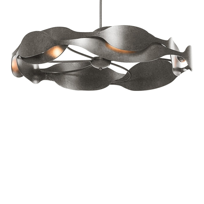 Hubbardton Forge 132160-SKT-MULT-20 Six Light Pendant, Natural Iron