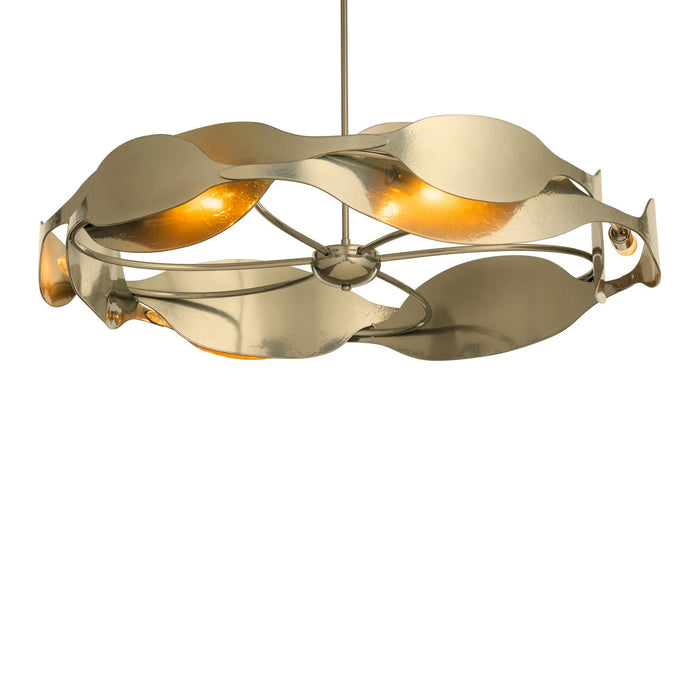 Hubbardton Forge 132160-SKT-MULT-86 Six Light Pendant, Modern Brass