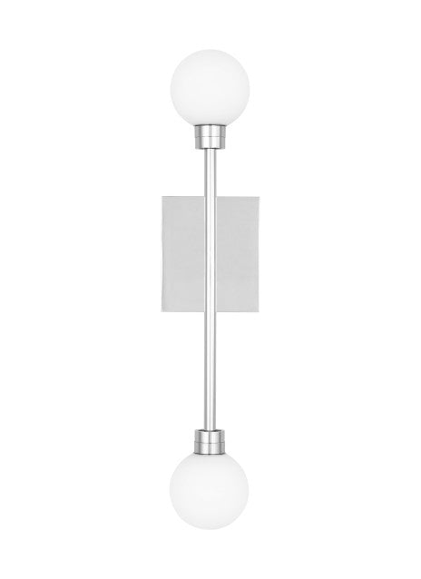 Visual Comfort Modern 700WSMRAN-LED927 LED Wall Sconce, Polished Nickel