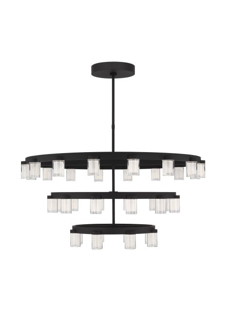 Visual Comfort Modern KWCH19627B LED Chandelier, Nightshade Black