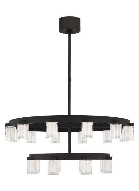 Visual Comfort Modern KWCH19827B LED Chandelier, Nightshade Black