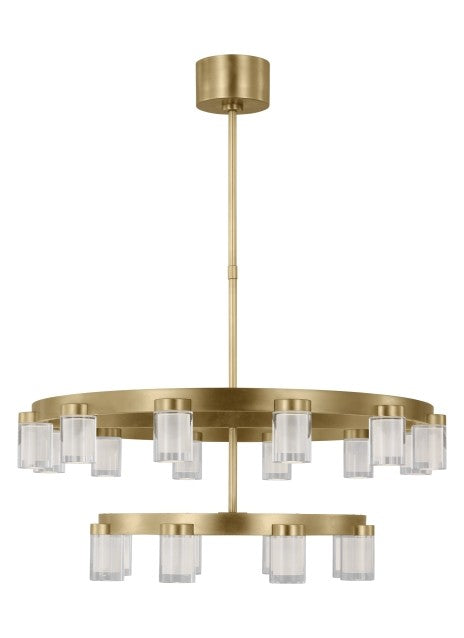 Visual Comfort Modern KWCH19827NB LED Chandelier, Natural Brass