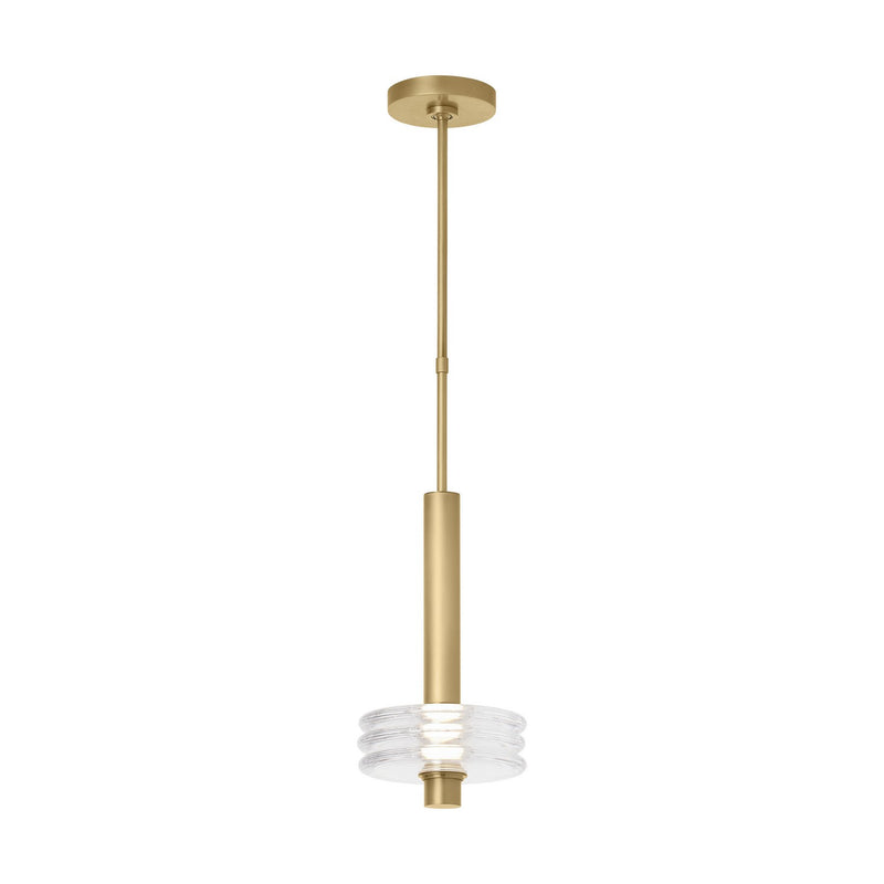 Visual Comfort Modern KWPD21227CNB LED Pendant, Natural Brass