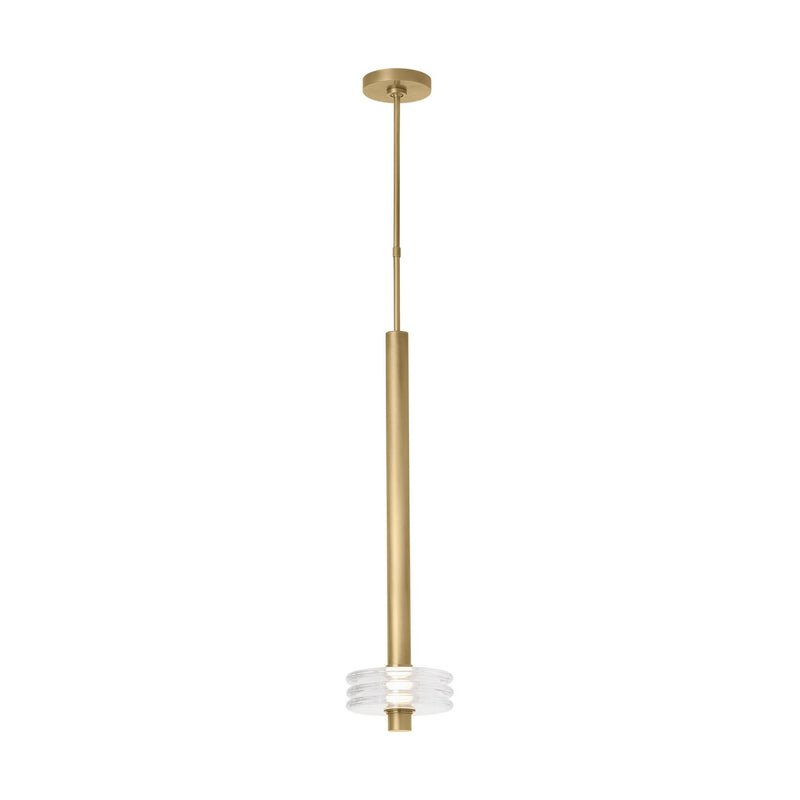 Visual Comfort Modern KWPD21327CNB LED Pendant, Natural Brass