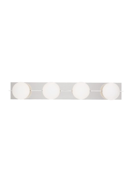 Visual Comfort Modern SLBA123N Four Light Bath Vanity, Polished Nickel