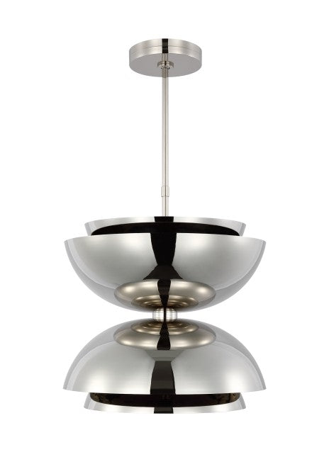 Visual Comfort Modern SLPD13227N LED Pendant, Polished Nickel