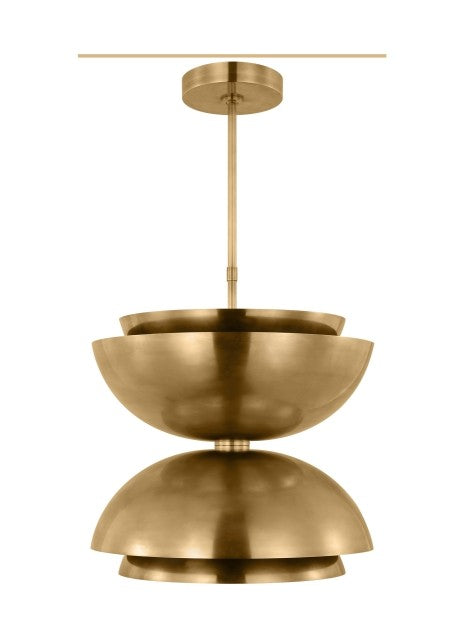 Visual Comfort Modern SLPD13227NB LED Pendant, Natural Brass