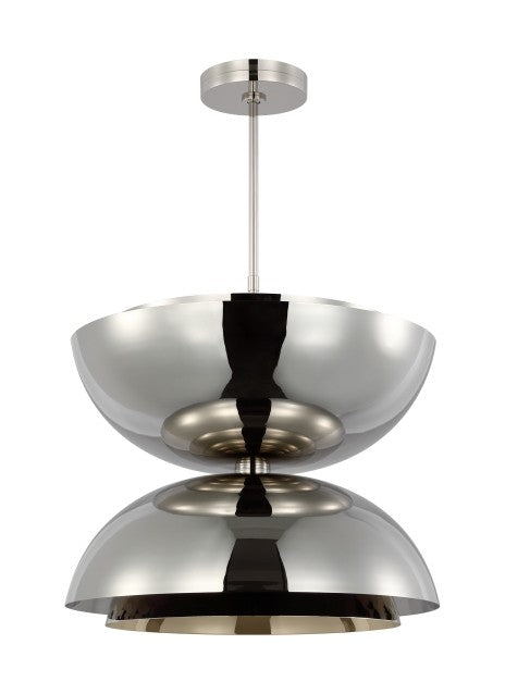 Visual Comfort Modern SLPD13327N LED Pendant, Polished Nickel