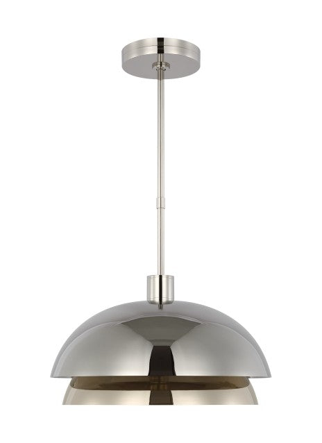 Visual Comfort Modern SLPD13427N LED Pendant, Polished Nickel